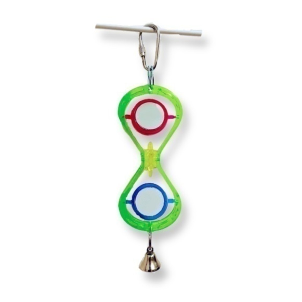 ACTIVITOYS HOUR GLASS BIRD TOY - Mirrors - Wheel - Bell